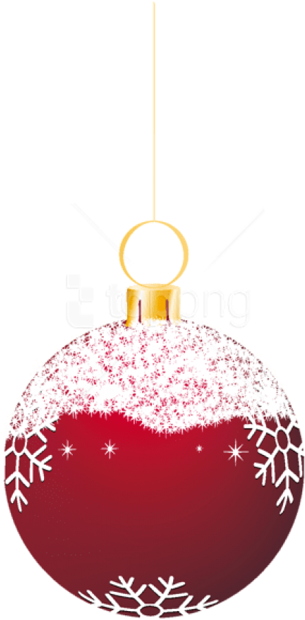Free Png Transparent Red Snowy Christmas Ball Ornament - Transparent Christmas Balls Png Clipart (480x933), Png Download