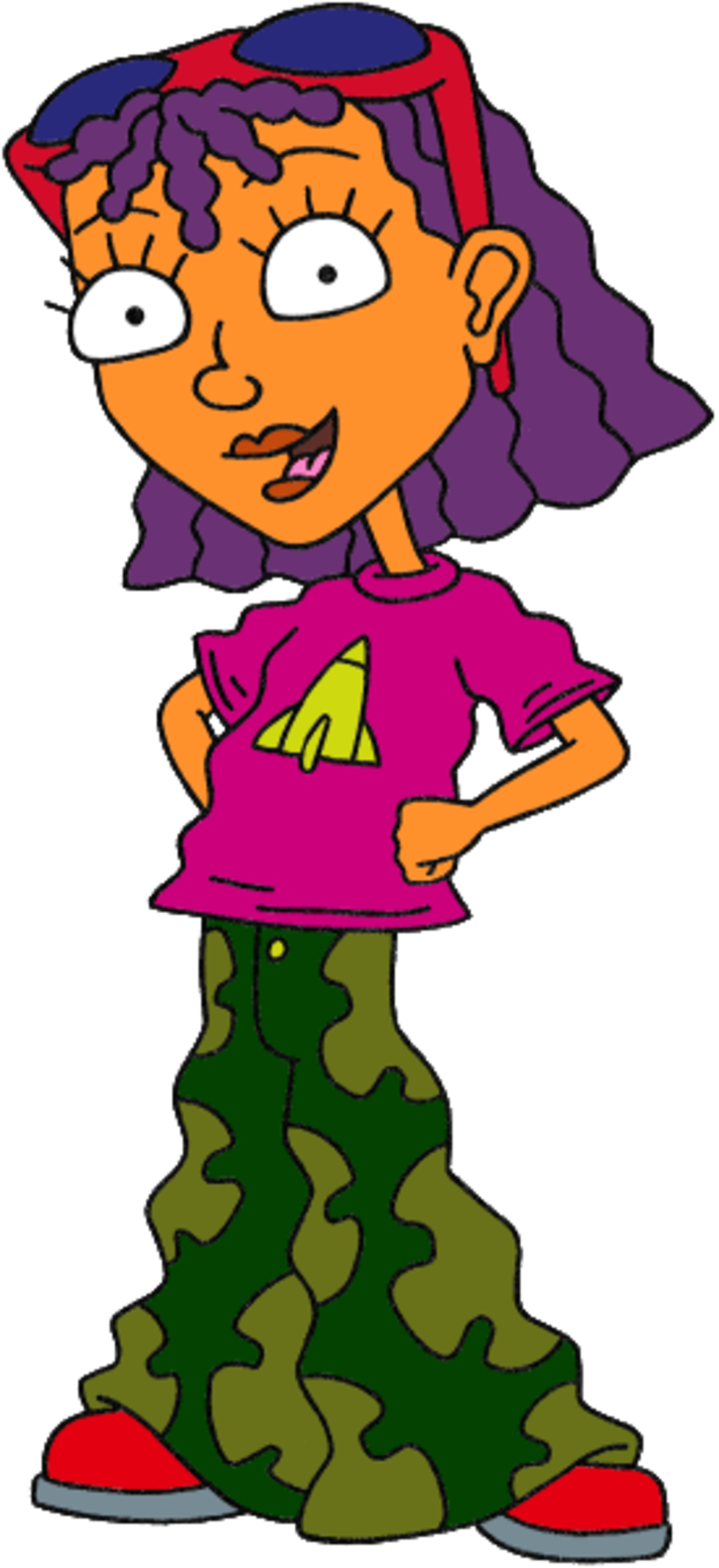 Cartoon Character With Purple Hair - Reggie From Rocket Power Clipart - Lar...