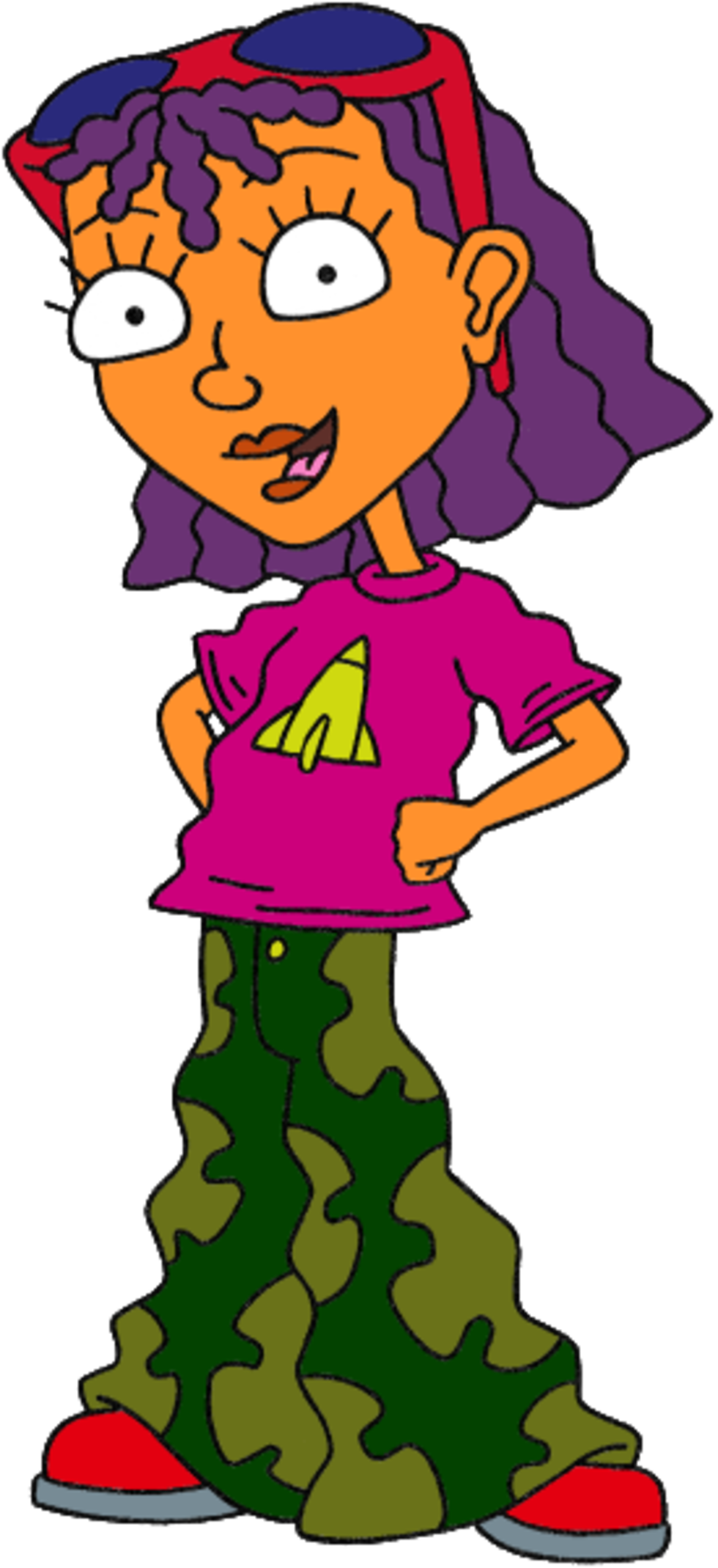 Cartoon Character With Purple Hair - Reggie From Rocket Power Clipart (980x2138), Png Download