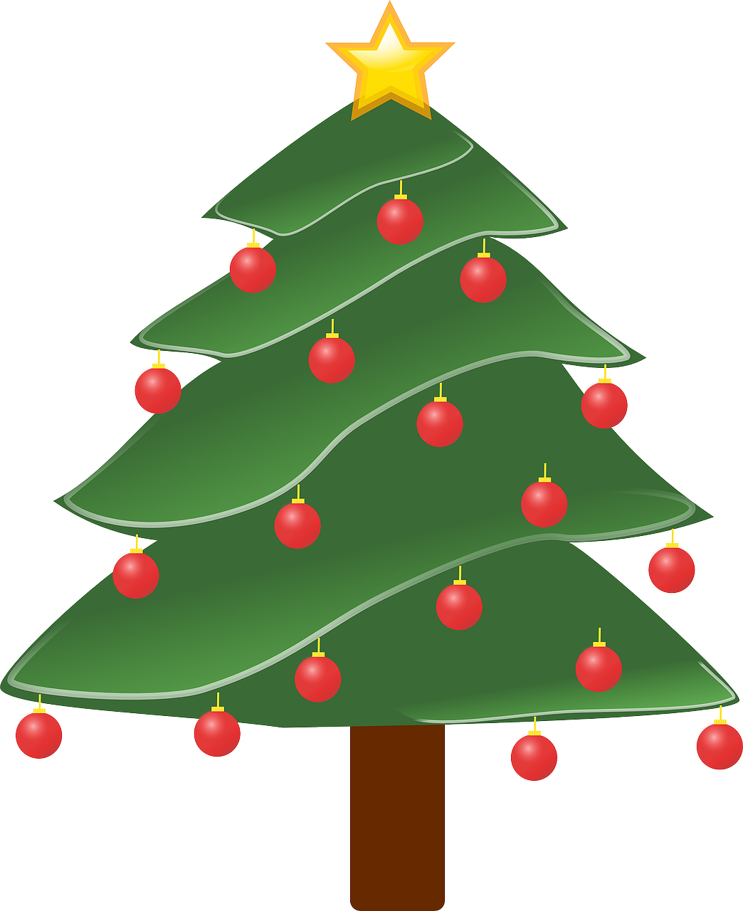 Christmas Tree - Pine Tree Christmas Clipart - Png Download (1044x1280), Png Download