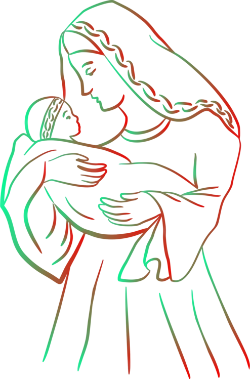 Christ Child Coloring Book Madonna Religion Nativity - Jesus Christ Drawing Easy Clipart (494x749), Png Download