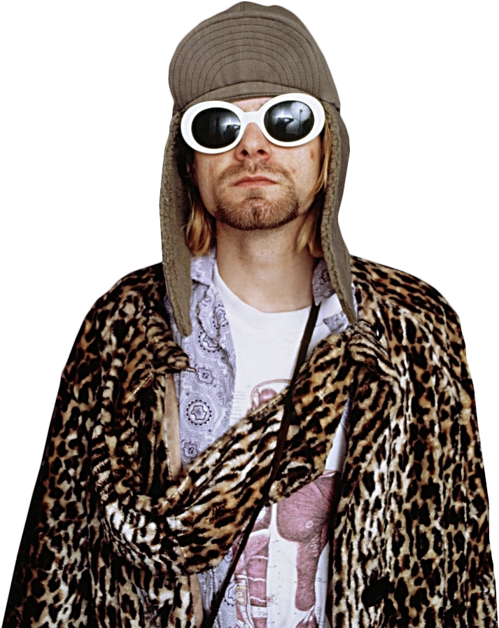 Kurt Cobain, Nirvana - 90s Kurt Cobain Glasses Clipart (809x1024), Png Download