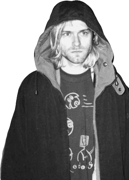Kurt Cobain Png - Kurt Cobain Wearing Jacket Clipart (500x646), Png Download