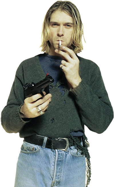 #kurt Cobain #png #transparent #nirvana - Swear That I Don T Have A Gun Clipart (500x655), Png Download