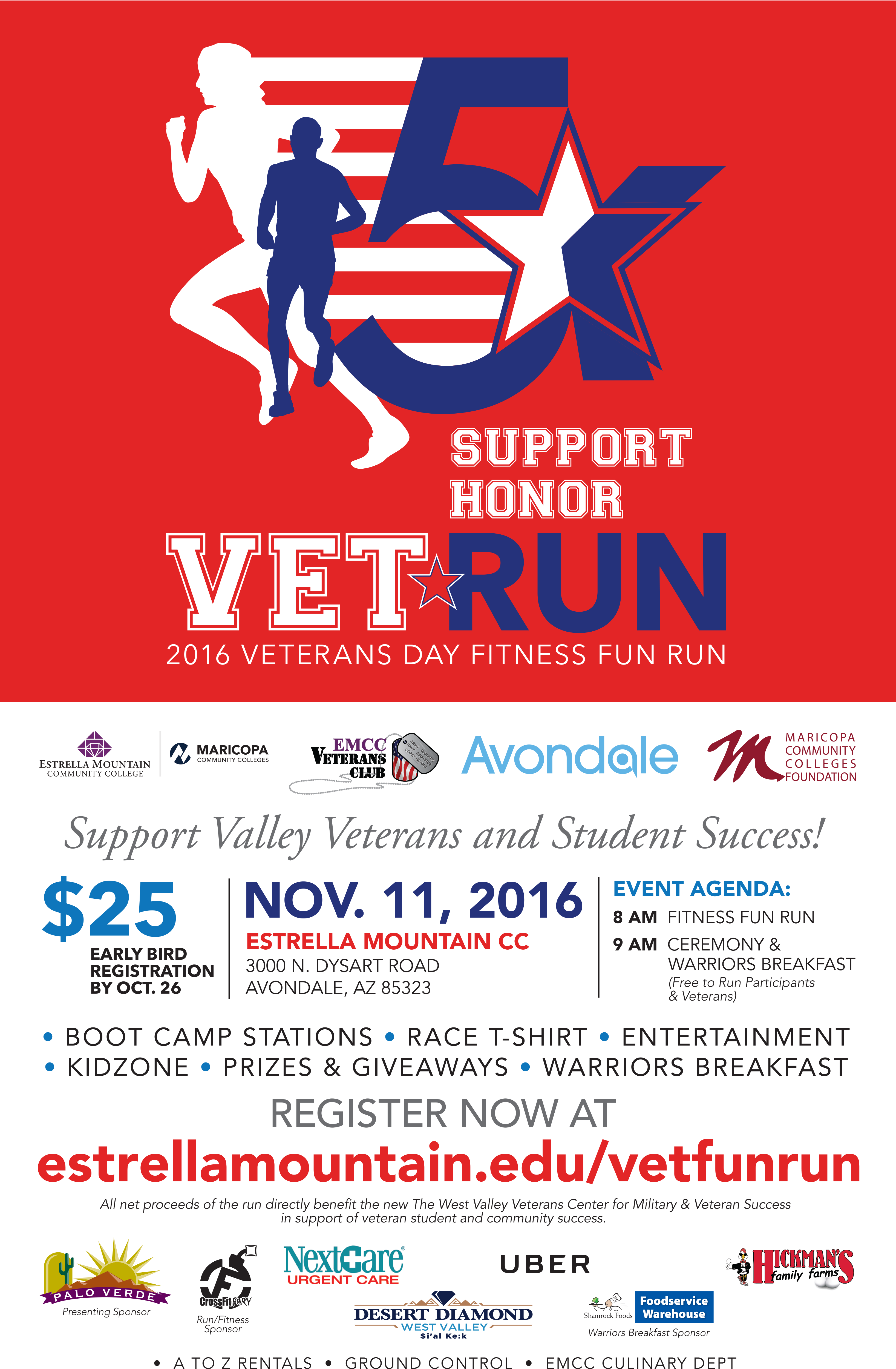 Emcc Cohosts Veterans Day Celebration And Fitness Fun - Veterans Day Race Flyer Clipart (3272x5116), Png Download