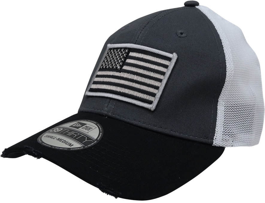 American Flag Vintage Mesh Black/graphite/white Cap - Baseball Cap Clipart (1080x810), Png Download