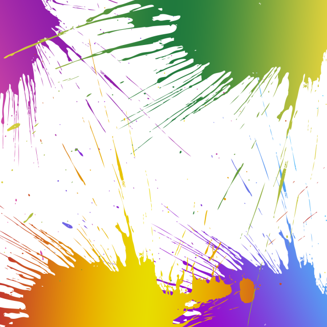 Splatter Gradient Png And - Transparent Colour Splash Background Clipart (640x640), Png Download