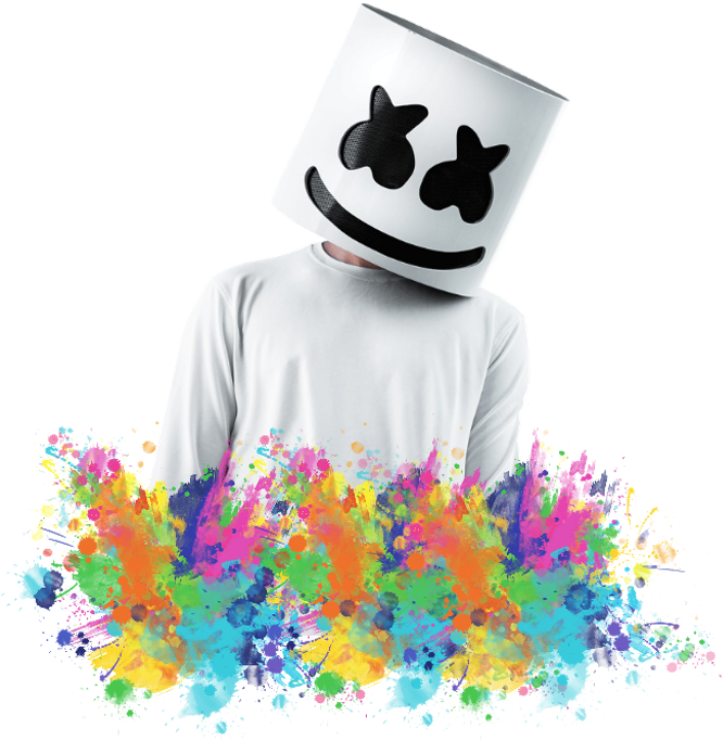Birthday Sticker - Revealed Marshmello Real Face Clipart (1024x819), Png Download