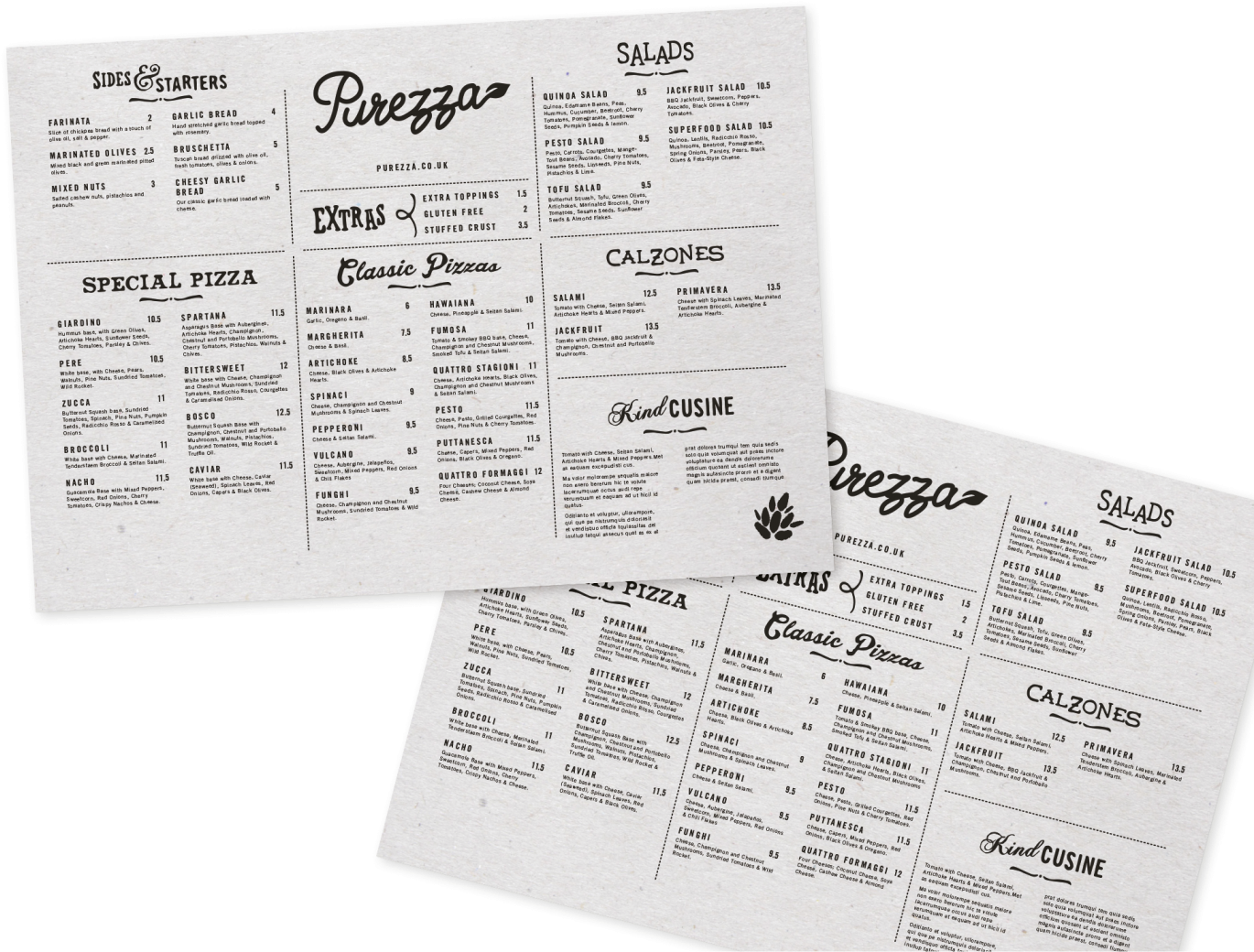 Purezza 5c Cool Menu Design Graphic Front - Cool Menu Design Clipart (1400x1050), Png Download