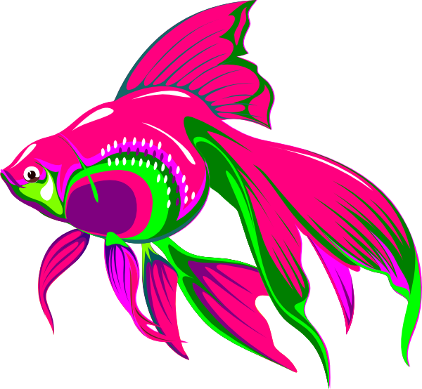 Big Fish Eating Small Fish Png - Clipart Rainbow Fish Png Transparent Png (600x554), Png Download