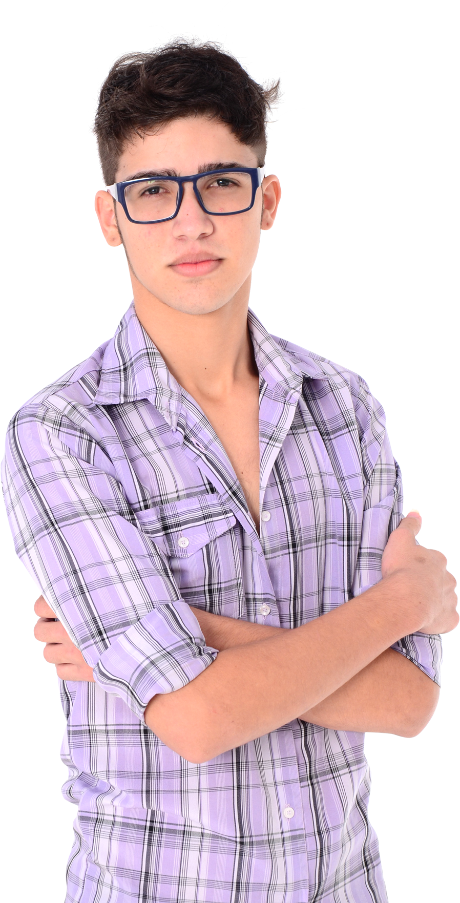 Young Man Wearing A Casual Shirt Png Image - Young Man Png Clipart (500x808), Png Download