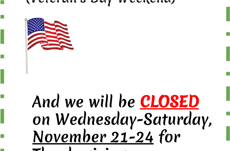 Open For Veteran's Day Weekend & Closed For Thanksgiving - Flag Of The United States Clipart (761x501), Png Download