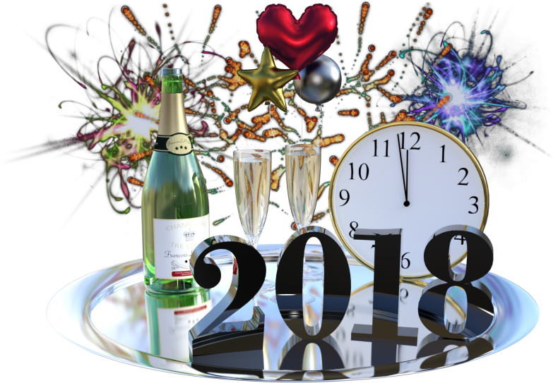 876291 - Happy New Year Jaan 2018 Clipart (1000x688), Png Download