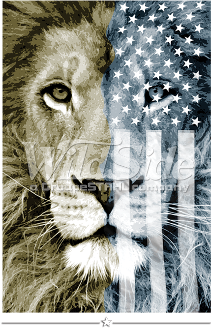 American Flag Lion - Wildlife Heritage Foundation Clipart (675x675), Png Download