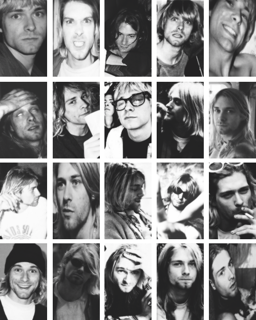 90s, Black And White, And Grunge Image - Kurt Cobain Evolution Clipart (500x626), Png Download