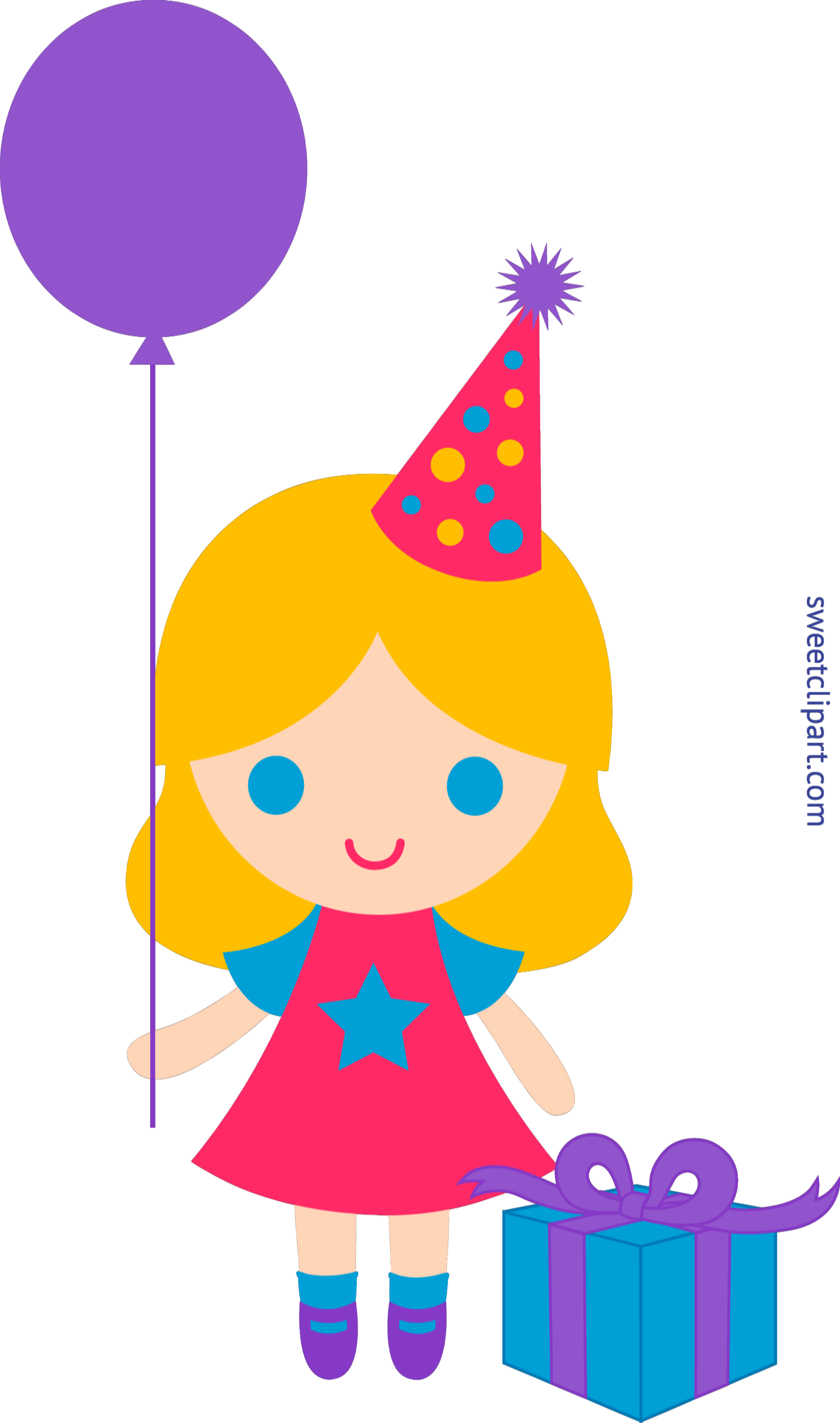 Birthday Girl Clip Art - Happy Birthday Girl Clipart - Png Download (4986x8442), Png Download