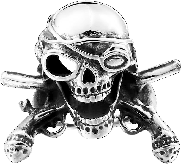 Beier Pirate Skull Ring , Png Download - Gun Clipart (609x552), Png Download