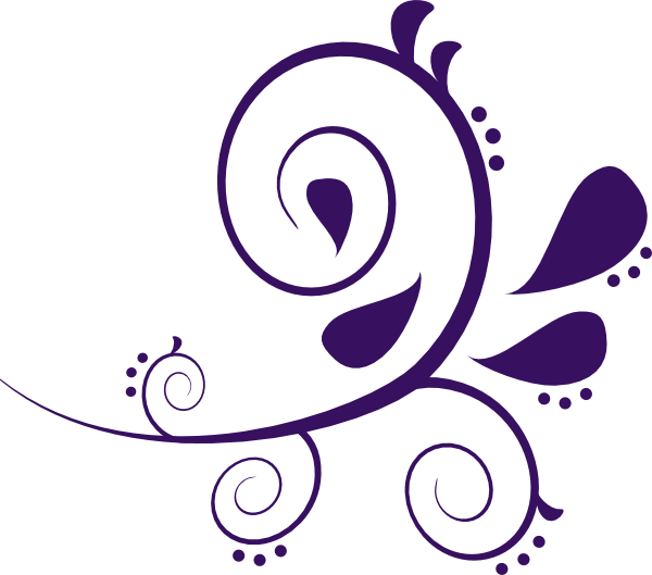 Purple Swirl Clipart - Purple Swirls Clipart - Png Download (600x529), Png Download