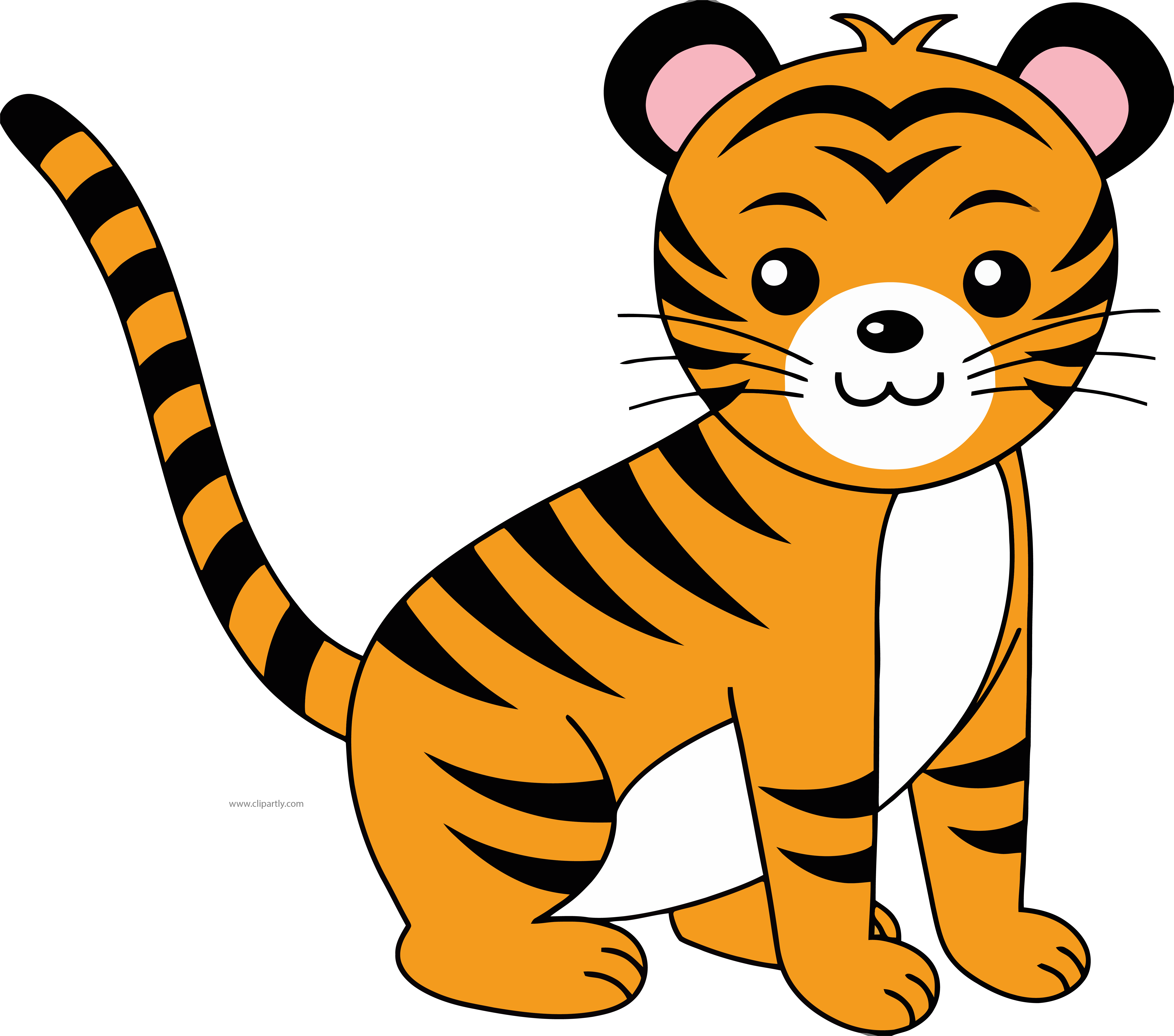 Tiiger Clipart Tiger Face - Tiger Face Easy Drawing - Png Download (6076x5361), Png Download