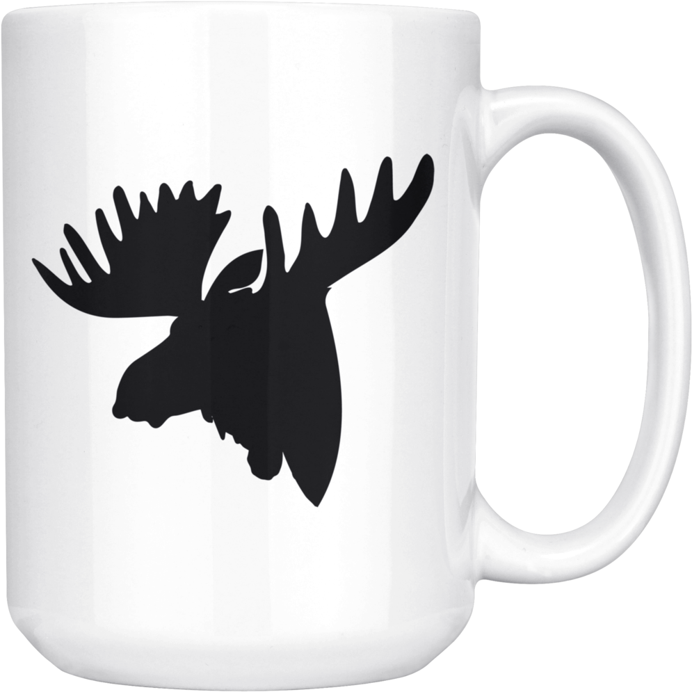 Moose Head Silhouette Clipart (995x995), Png Download