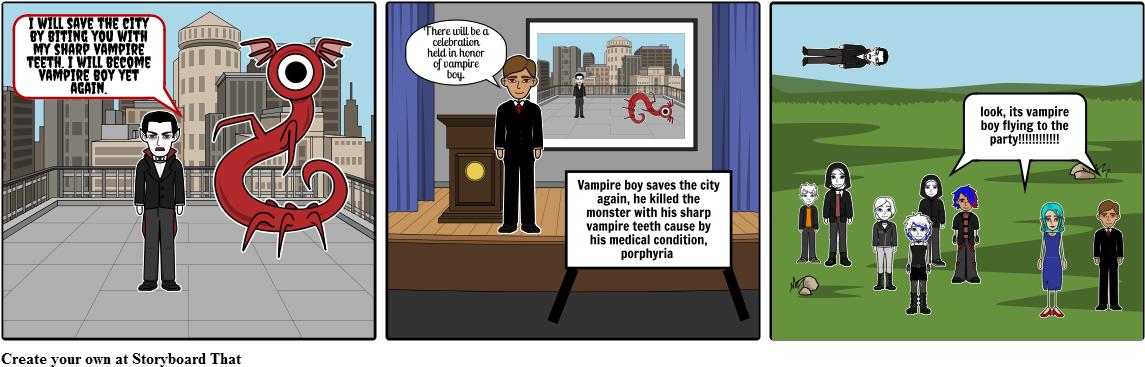 Vampire Boy - Cartoon Clipart (1164x385), Png Download