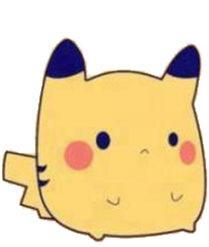 #pikachu #yellow #cute #kawaii #pokemon #tumblr #aesthetic - Fat Kawaii Pikachu Clipart (1024x772), Png Download
