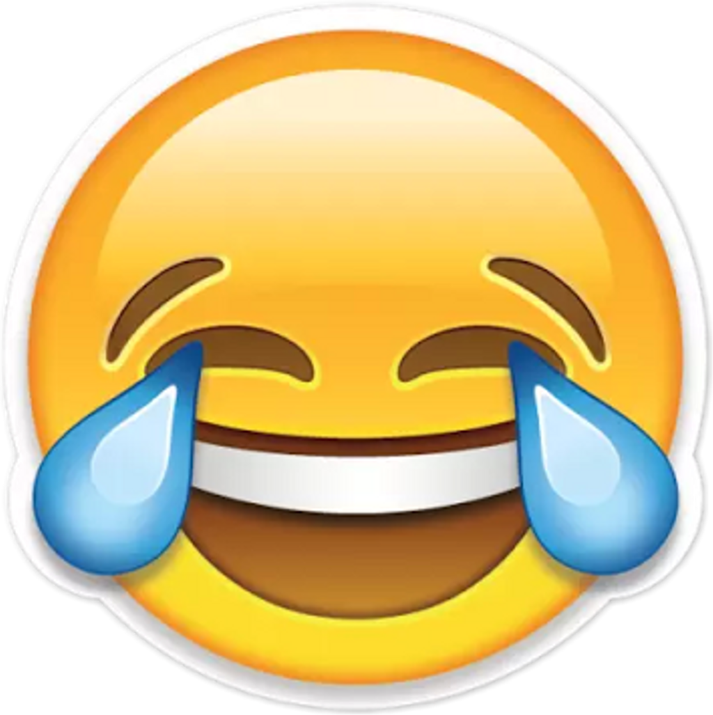 Emoji Tumblr Funny Cute 😂😂😂😂 - Crying Laughing Emoji Png Clipart (1024x1027), Png Download
