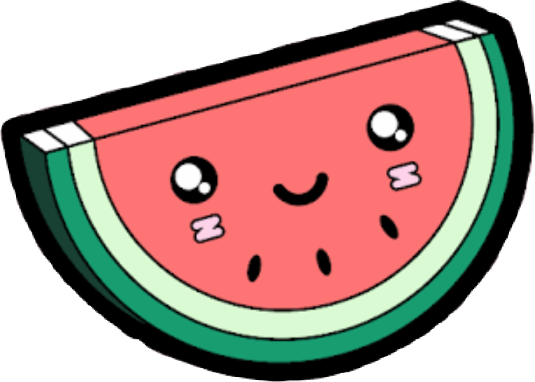 Kawaii Tumblr Melancia Kawaii - Drawing Clipart (765x546), Png Download