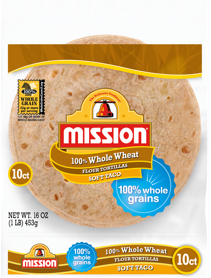 Soft Taco Whole Wheat Tortillas - Mission Low Carb Tortillas Clipart (880x940), Png Download