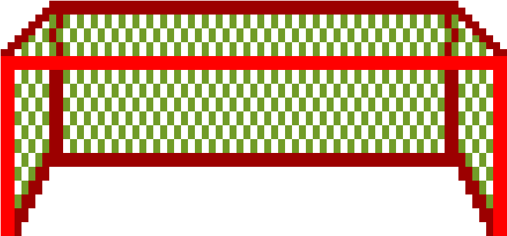 Pixel Soccer Goal - Shoe Clipart (970x530), Png Download