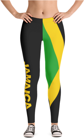 Jamaica "rep Yuh Flag" Leggings - Leggings Clipart (600x600), Png Download