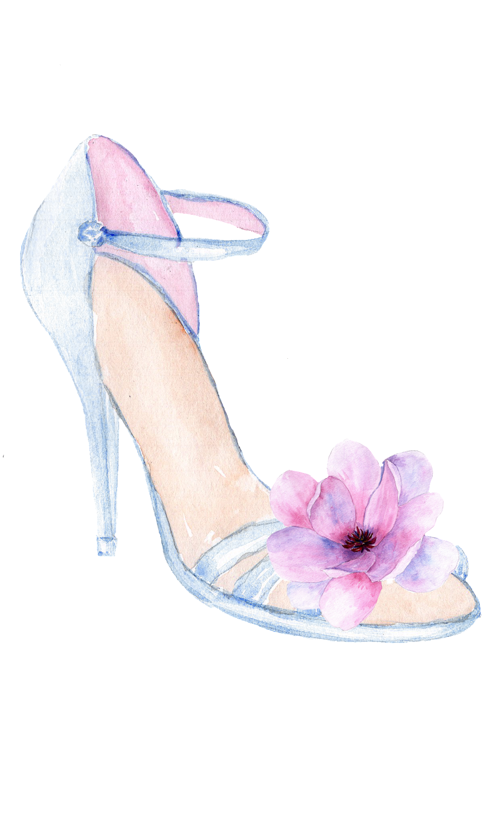 Crystal High Heels Cartoon Transparent Clipart (1003x1630), Png Download