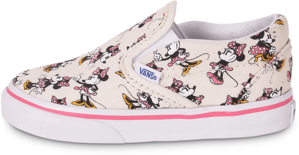 Disney Minnie Bébé Slip Vans On Classic Chaussures - Slip-on Shoe Clipart (1025x532), Png Download