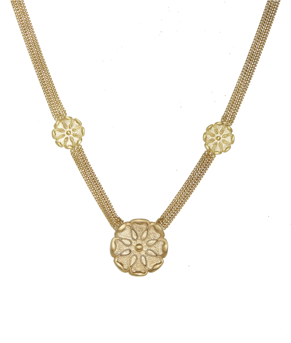 Medallion Triple Chain Necklace - Joyalukkas Mangalsutra Designs Clipart (1000x1132), Png Download
