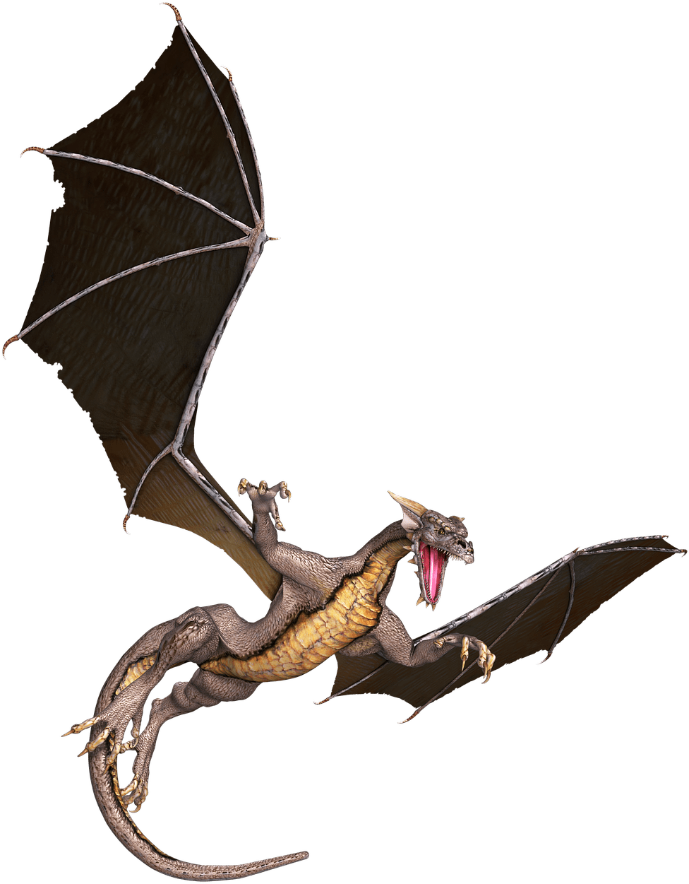 Download - Dragon Silhouette Clipart (1143x1280), Png Download