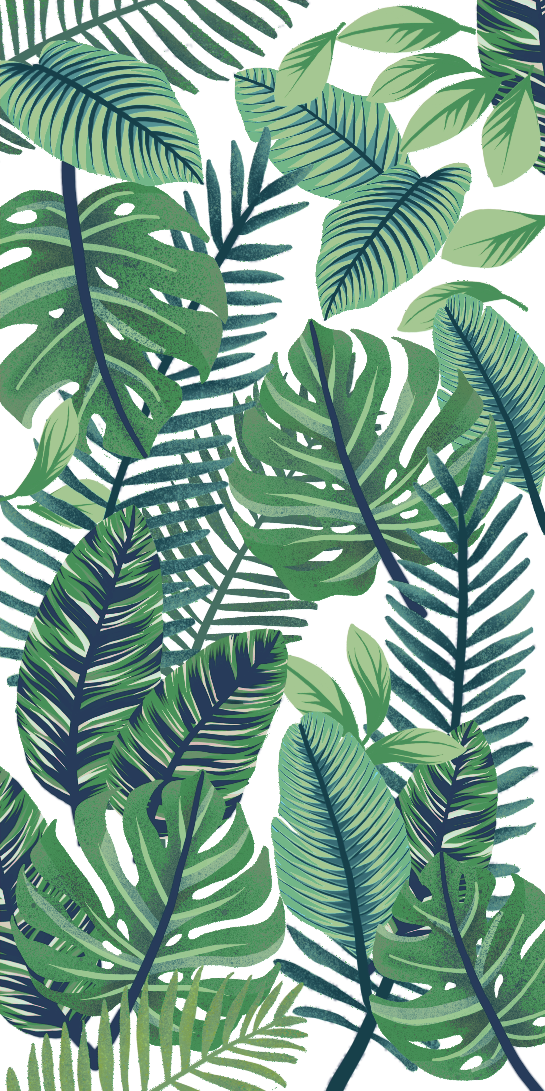 #casetify #iphone #art #design #foliage #floral #flowerswallpaperiphone - Iphone Clipart (1800x3600), Png Download