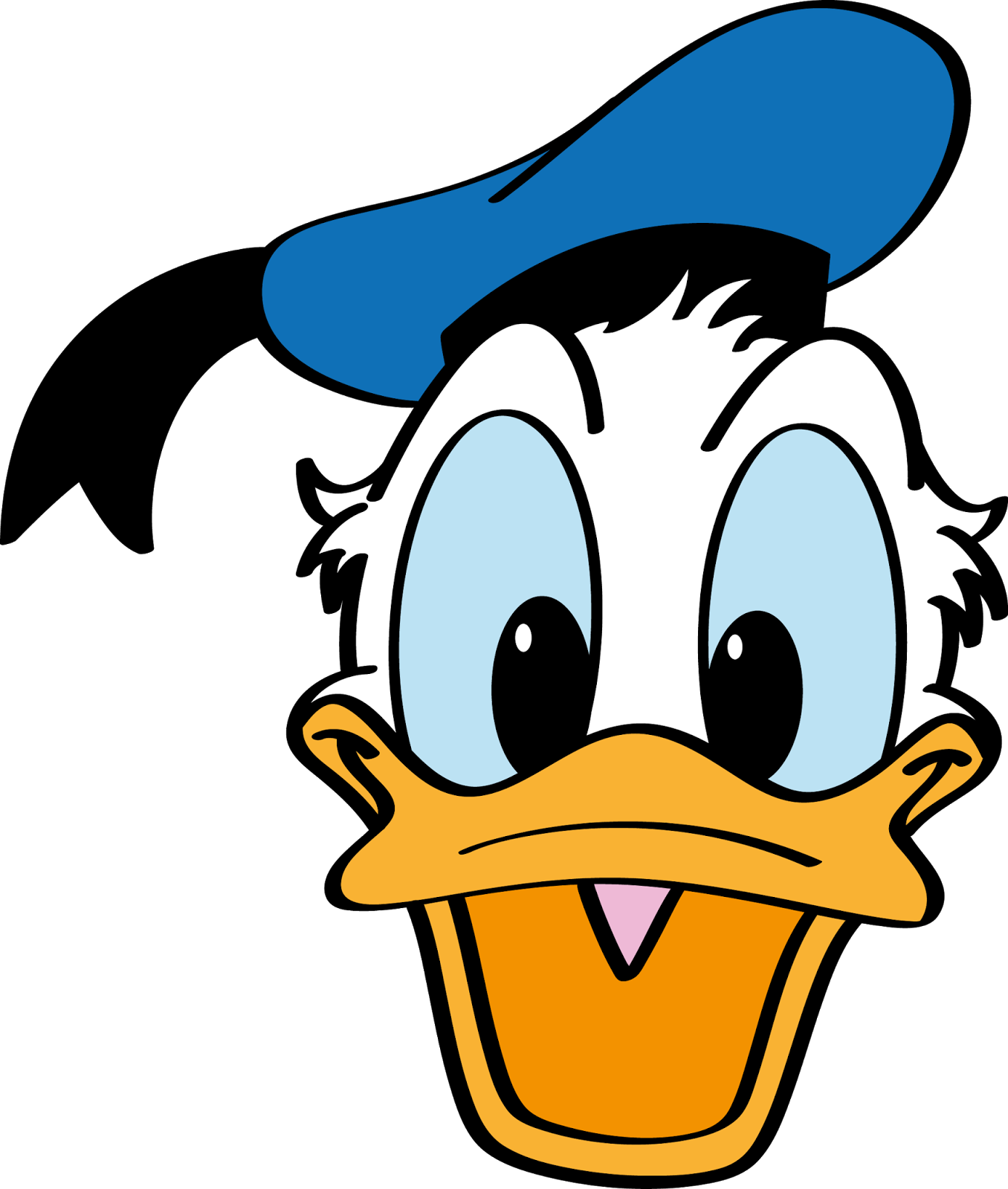 Donald Duck Daffy Duck T-shirt Clip Art - Donald Duck Head Png Transparent Png (1356x1600), Png Download