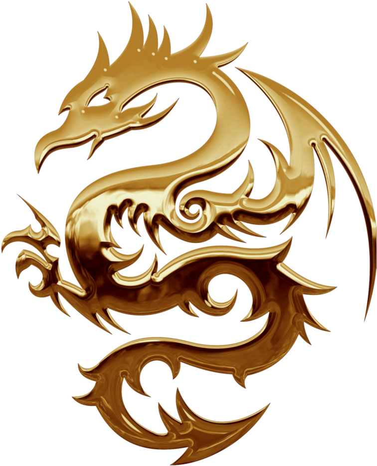 819 X 976 14 - Gold Dragon Symbol Png Clipart (819x976), Png Download
