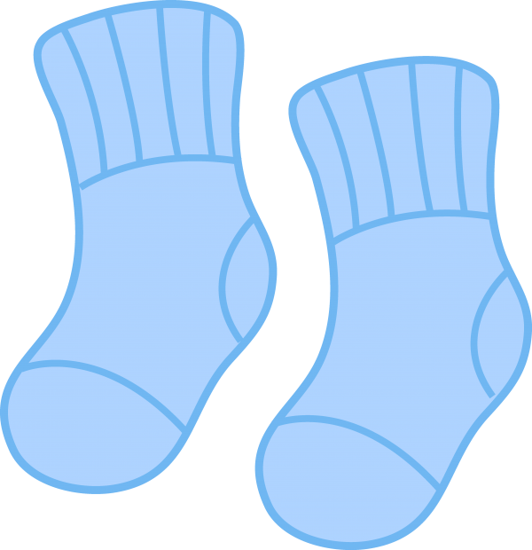 Collection Free Babying Transparent Background Download - Clip Art Blue Socks - Png Download (600x620), Png Download