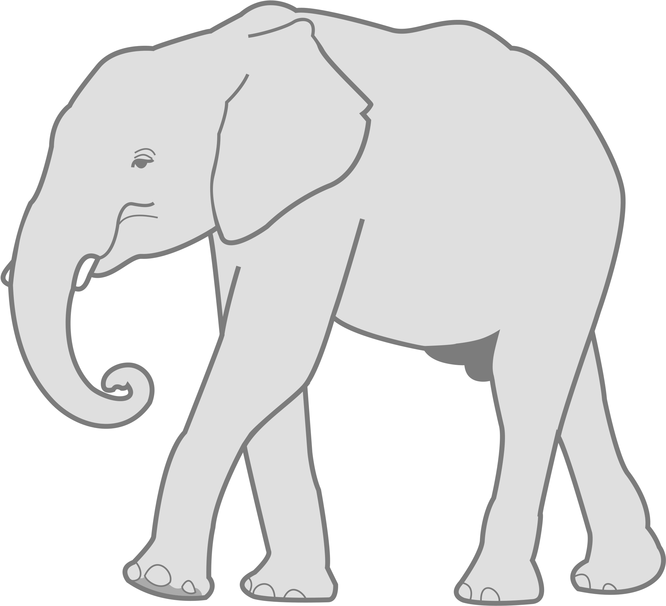 800 X 726 5 - Clip Art Elephant - Png Download (800x726), Png Download