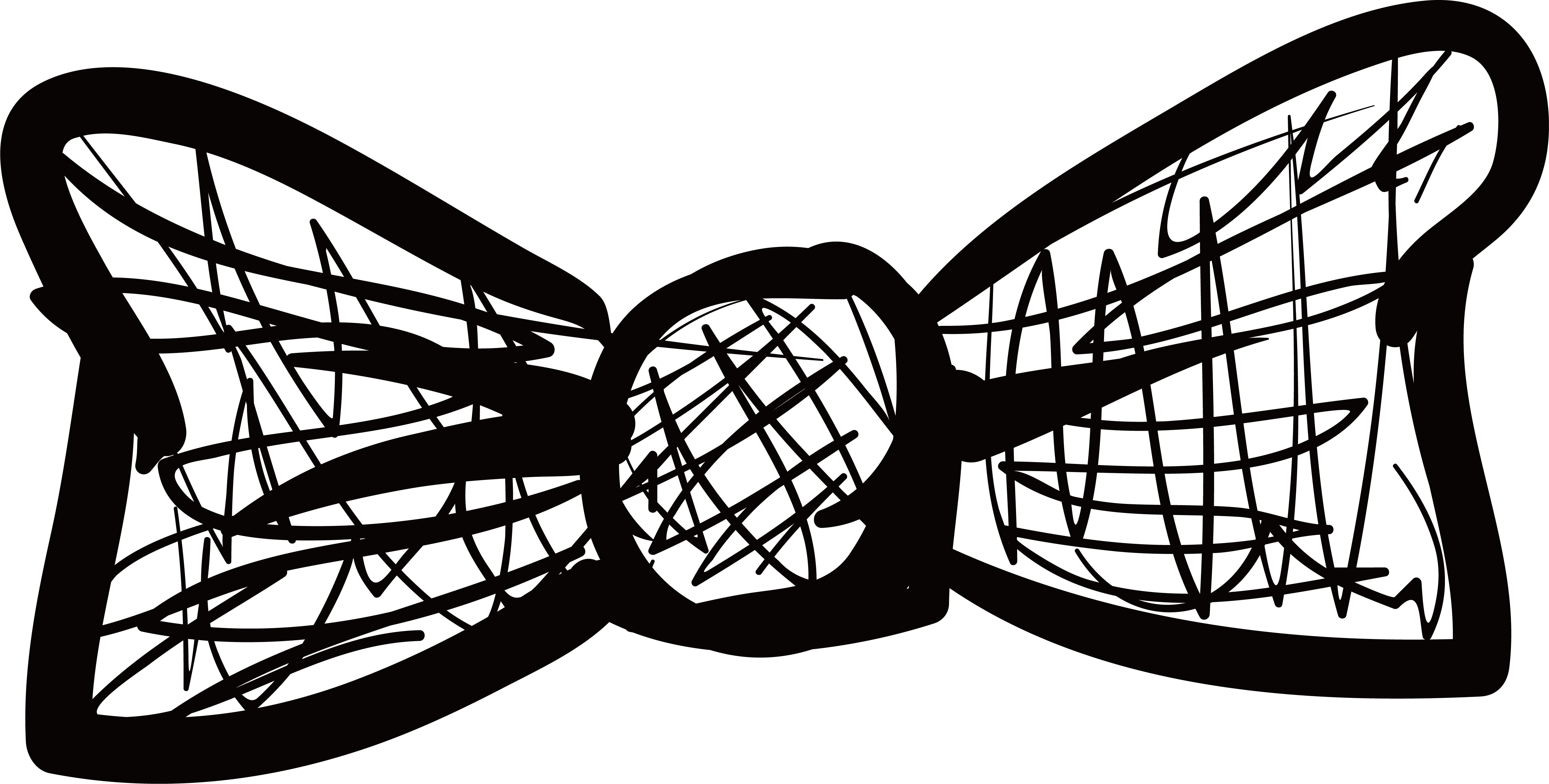 Drawn Bow Tie Hand Drawn - Necktie Clipart (5135x2601), Png Download