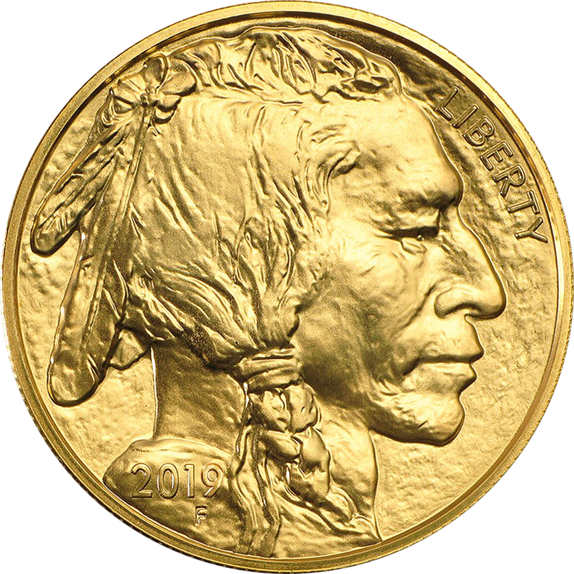 American Gold Buffalo - Gold Coins Clipart (838x838), Png Download