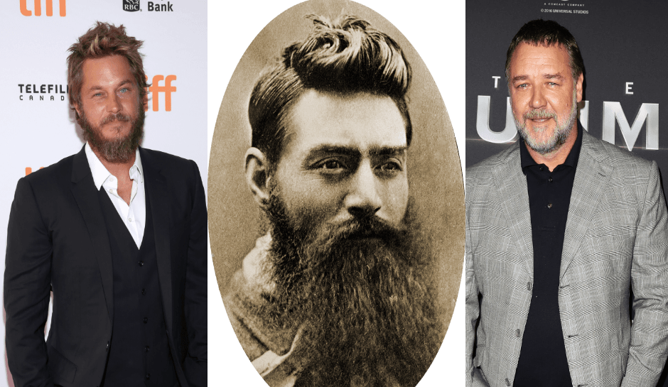 Travis Fimmel And Russell Crowe Return To Australia - True History Of The Kelly Gang Movie Clipart (940x545), Png Download
