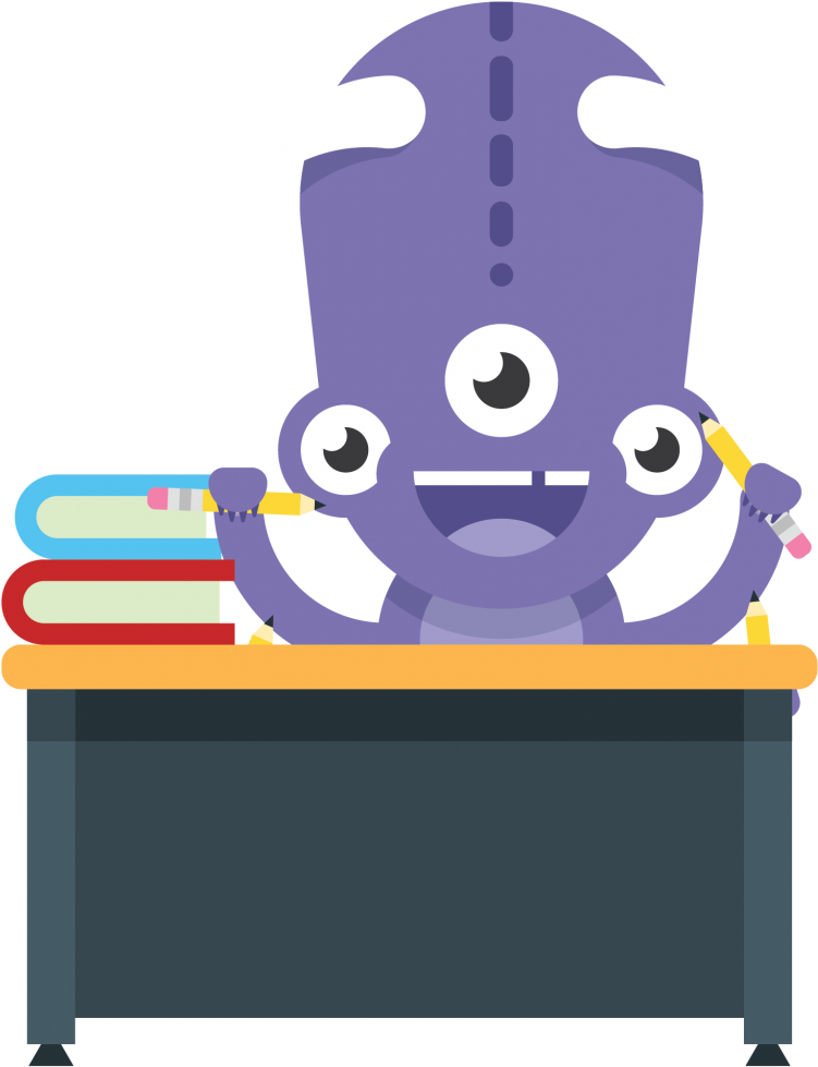 Monster Desk - Educacion Gift Clipart (800x981), Png Download