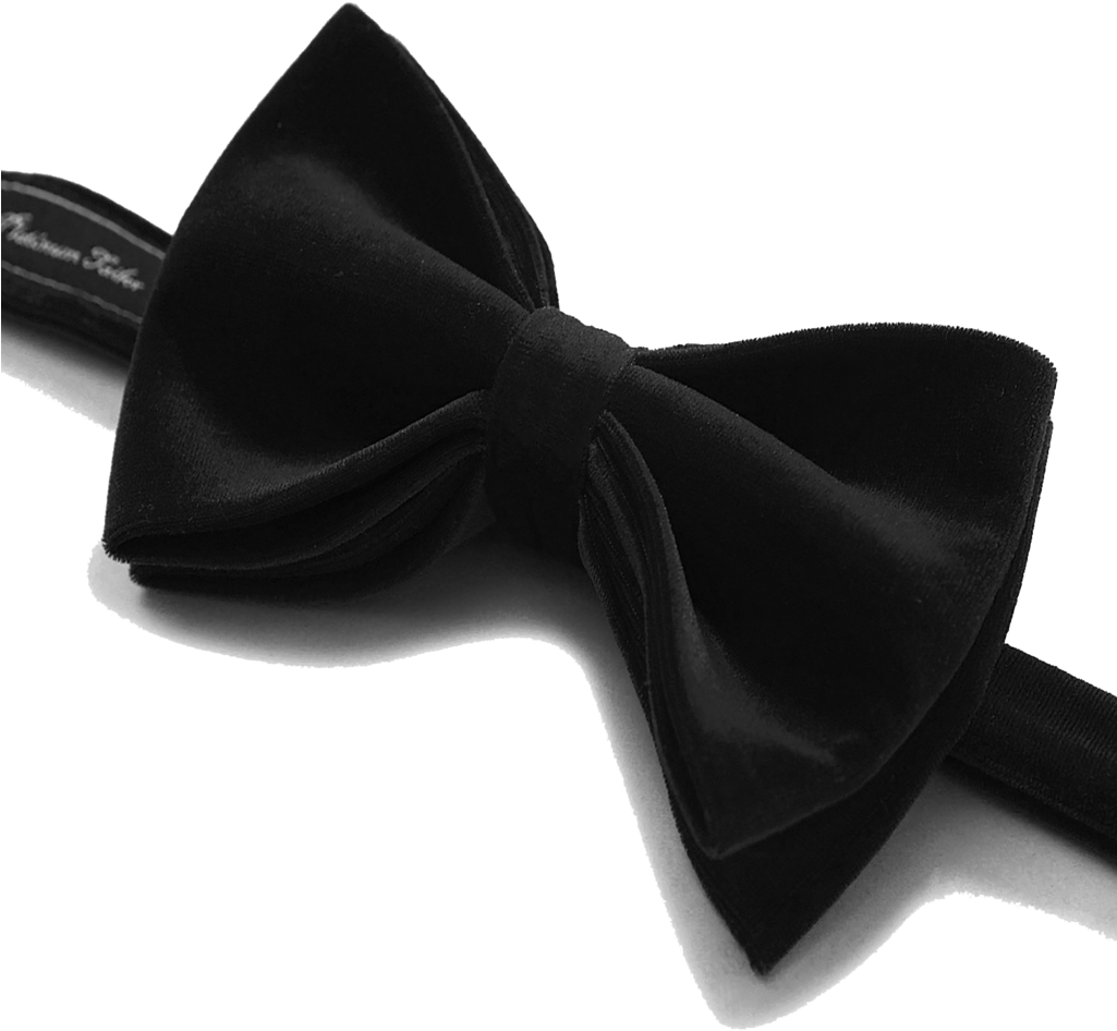 Black Bow Mens Black Formal Velvet Bow Tie Pre Tied - Bow Tie Clipart (1024x1024), Png Download
