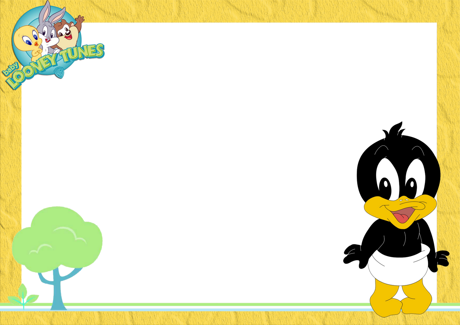 Molduras Baby Looney Tunes Png Clipart (1600x1131), Png Download