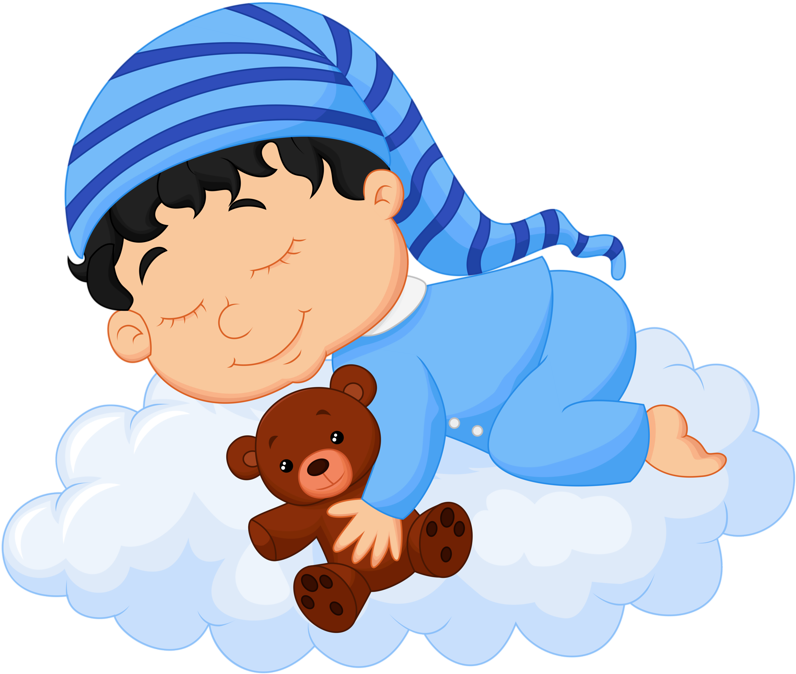 Banner Library Mitten Clipart Baby Boy - Kinder Schlafen Clipart - Png Download (800x746), Png Download