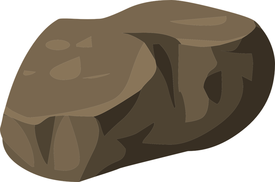 Rock Boulder Stone - ภาพ ก้อน หิน การ์ตูน Clipart (960x634), Png Download