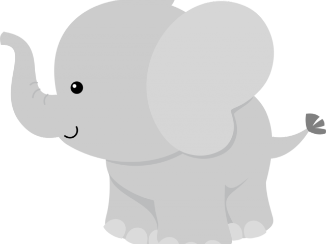 Night Clipart Baby Elephant - Elefante Baby Fundo Transparente Png (640x480), Png Download