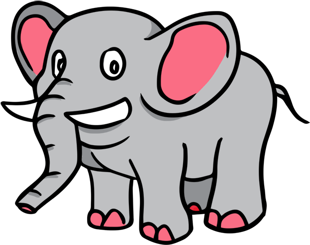 Elephant Clip Art - Kartun Gajah - Png Download (800x519), Png Download
